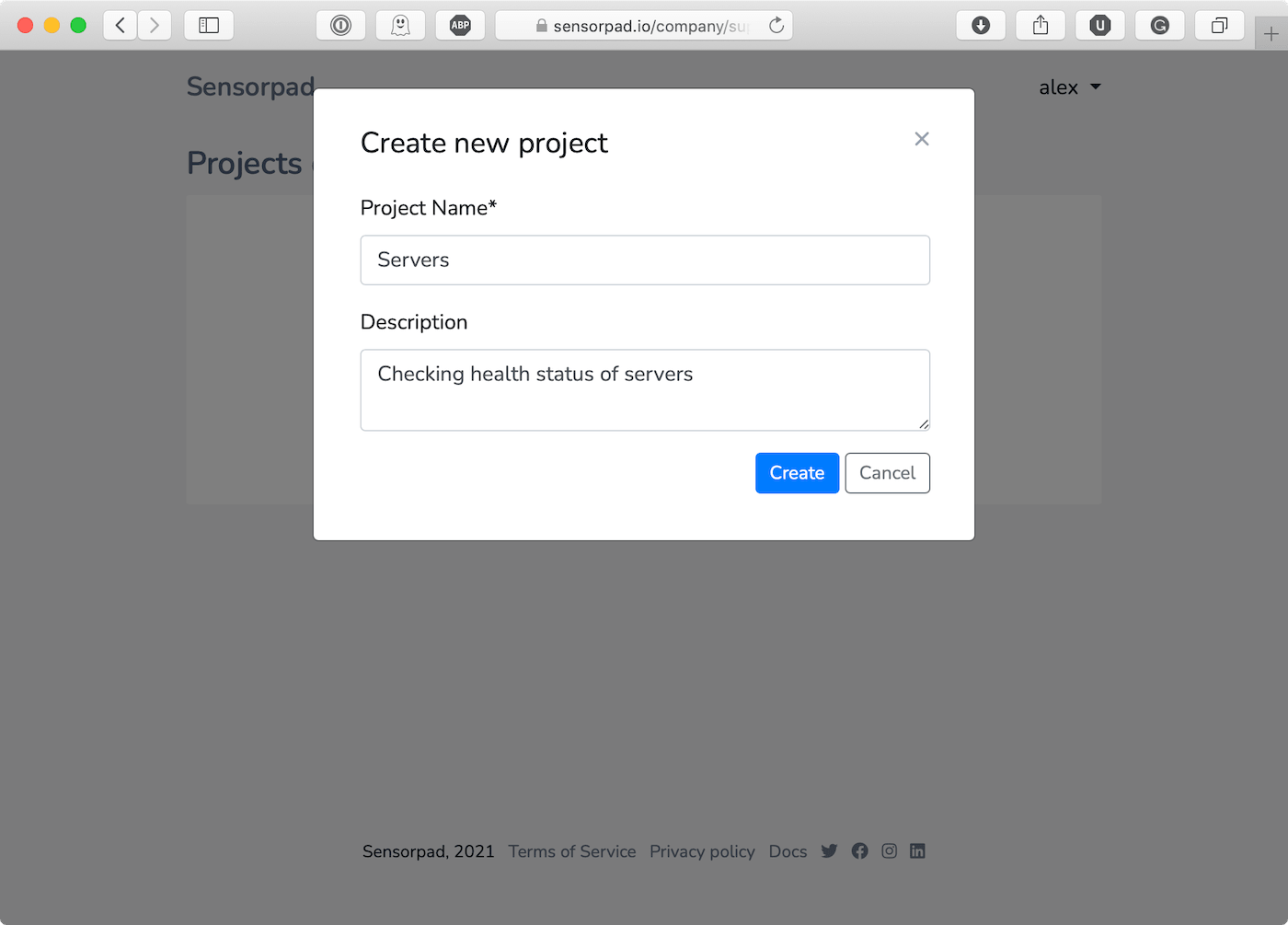 Project create